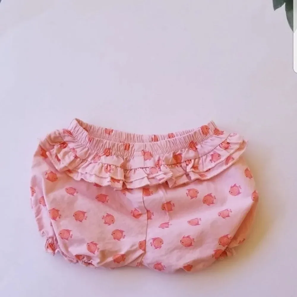 Pink goldfish ruffle bloomers